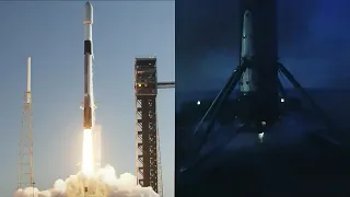 SpaceX Starlink 141 launch and Falcon 9 first stage landing, 25 February 2024