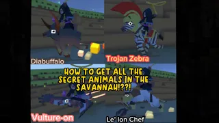 HOW TO GET ALL THE SECRET ANIMALS IN THE SAVANNAH ?!!? | Rodeo Stampede 🐃🦓🦁