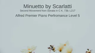 Minuetto (Second Movement from Sonata in C) Scarlatti K. 73b: L217