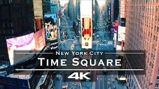 Time Square - New York City, USA 🇺🇸 - by drone [4K]