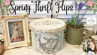 Spring Thrift Flips using IOD & Redesign Stamps & Moulds | French Country | How to stencil | Upcycle