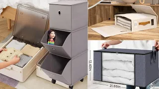 Amazon lastest Best Deals cloth storage box wardrobe organizer container set dress cupboard bin usa