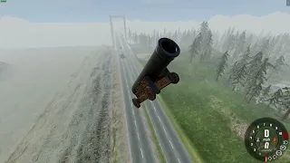 BeamNG выстрел из пушки пушкой! l:)