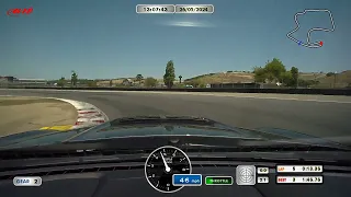 5/26/24 laguna seca GT500.  lil of best session, 1.41 with passenger, black flagged for sound