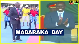 The Moment Ruto stood to Dance to Luhya Tunes at Masinde Muliro Stadium Bungoma during Madaraka Day