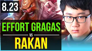 Effort GRAGAS & Sivir vs RAKAN & Vayne (SUPPORT) | Korea Challenger | v8.23