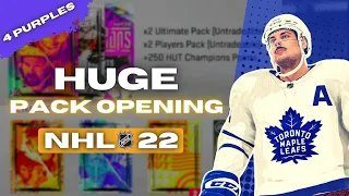 NHL 22 PACK OPENING | RIVALS & SQUAD BATTLES REWARDS! (4 PURPLES!!)