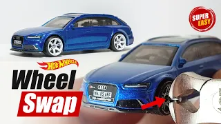 The Easiest Way To Do Wheel Swap Hot Wheels Without Opening The Body