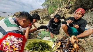 Sea grapes kinilaw at sinugbang nukos, kainan sa tabing dagat