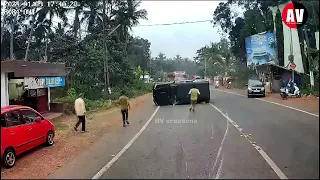 കതിരൂർ ആറാം മൈലിൽ നടന്ന അപകടത്തിന്റെ ദൃശ്യങ്ങൾ