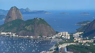 Passeios pelo Rio de Janeiro. "Mirante Dona Marta." Vista da Bahia da Guanabara.