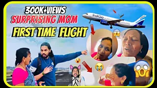 Surprising My Mom || First Time Flight 😳|| Charanspy