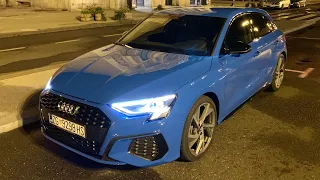 Audi A3 Sportback 2020 at night - LED lights, ambient lights & night drive (S Line)