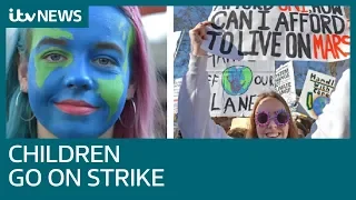 Students go on strike from school in climate change protest | ITV News