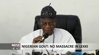 NIGERIAN GOVT: NO MASSACRE IN LEKKI - ARISE NEWS REPORT