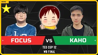 WC3 - TeD Cup 12 - WB Final: [ORC] FoCuS vs Kaho [NE] (Ro 16 - Group C)