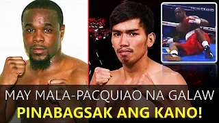 Mala-Pacquiao na galaw ng Pinoy Boxer, Pinabagsak ang Kano!