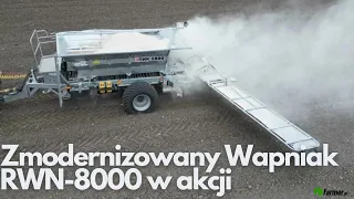 Zmodernizowany rozsiewacz Wapniak RWN-8000 w akcji. Co się zmieniło? | Farmer.pl