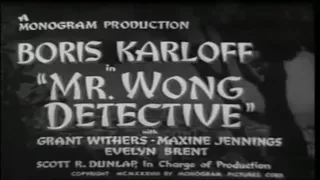 Mr  Wong In Detective 1938   With Boris Karloff