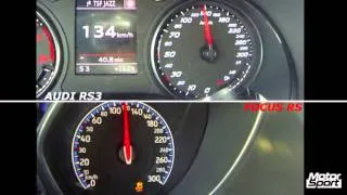 Focus RS mk3 VS Audi RS3 : 0-200 km/h (Motorsport)