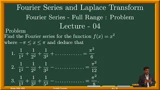 Lecture 4: Fourier Series and Laplace Transform in Tamil: Find the Fourier Expansion of f(x)=x^2