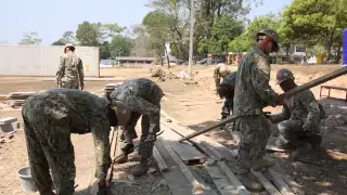 NMCB 4, Indian Army and Royal Thai Marines Build School During CG-15