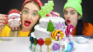 Giant Jelly Cake Magic Decoration! 케이크 먹방 챌린지 Сandy PopIt Stories Yum Yum