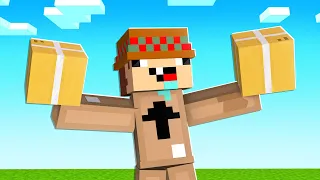 ¡Minecraft PERO lo que TOCO se CONVIERTE en CARTON! 😲📦✂️ SILVIOGAMER MINECRAFT PERO