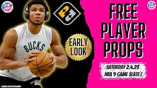 FREE PRIZEPICKS 2/4/23 🏀 NBA PLAYER PROPS EARLY LOOK #playerprops