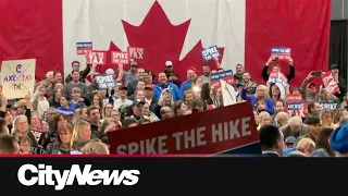 Pierre Poilievre hosts 'Axe the Tax' campaign rally in Edmonton