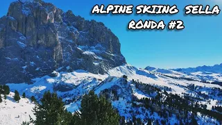 Alpine skiing on Sella Ronda - Val Gardena (GoPro video!)