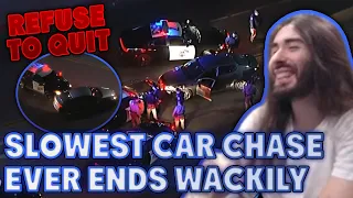 World's Slowest Car Chase Ends In Spectacular Fashion | MoistCr1tikal