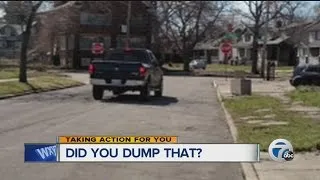 Dodge truck caught dumping in Detroit