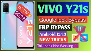 Vivo Y21s FRP Bypass (without pc) Talk back Not working | ANDROID 12/13  2023 New Method #frpbypass