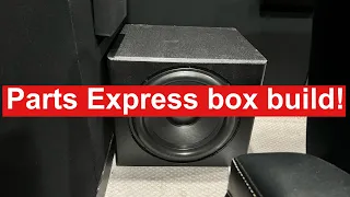 Parts Express diy 18” subwoofer box build with skar audio subs.