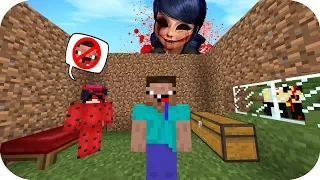 NOOB VS CREEPYPASTA CASA MIRACULOUS LADYBUG MINECRAFT TROLL + ROLEPLAY