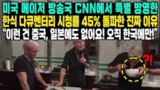 미국 메이저 방송국 CNN에서 특별 방영한한식 다큐멘터리 시청률 45% 돌파한 진짜 이유“이런 건 중국, 일본에도 없어요! 오직 한국에만!”