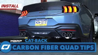 Is This the PERFECT Exhaust for the 2024 Mustang? MBRP 4” Carbon fiber Cat-Back Exhaust Install