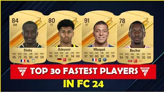 Top 30 Fastest Players in FC 24 #fc24