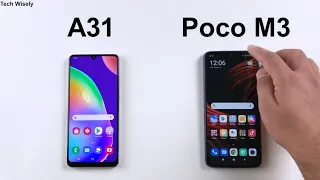 SAMSUNG A31 vs Poco M3 Speed Test