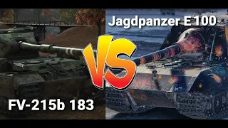 КТО КРУЧЕ? Jagdpanzer E100 против FV-215b (183)![WoT blitz]