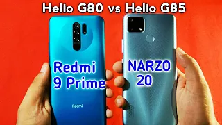 Realme Narzo 20  vs Redmi 9 Prime Speed Test & Camera Comparison |🔥