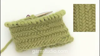 How to knit the herringbone stitch in the round