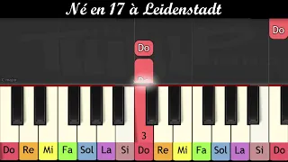 Apprendre au piano très facile "Né en 17 à Leidenstadt" de JJ Goldman (pour grands débutants)