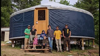 Installing a Yurt, Day 2 - Top and Side Covers