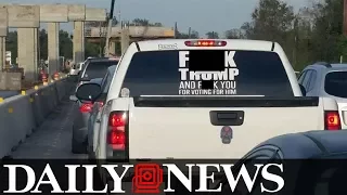 Woman behind 'F*-k Trump' truck sticker arrested for fraud