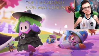 Top 3 JUGADORES con MÁS CORONAS en FALL GUYS