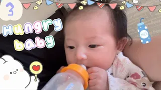 Baby Valerie | Hungry baby can’t wait to have her milk at feeding time 3 #hungrybaby #newbornbaby