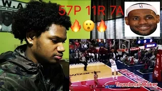 LeBron James Full Highlights vs Wizards 57 Pts, 11 Reb, 7 Ast, (REACTION)