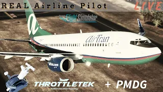 Old School Air Tran | REAL Airline Pilot | Airbus vs Boeing  | #msfs2020  #pmdg #737  #Throttletek